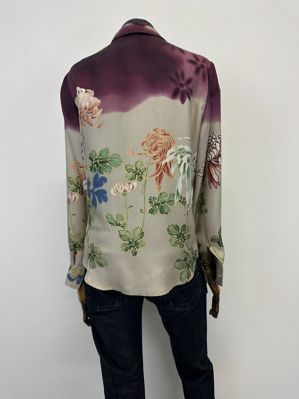 SS2001 Gucci by Tom Ford Chrysanthemum silk shirt