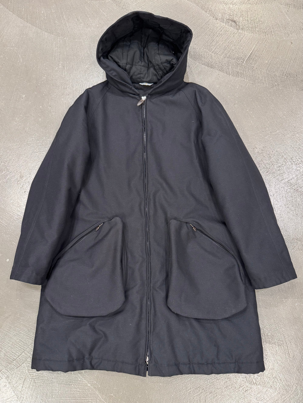 1990s Mandarina Duck egg cell hooded jacket