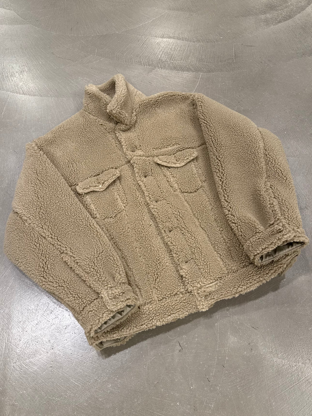 2022 Balenciaga oversized trucker fleece jacket