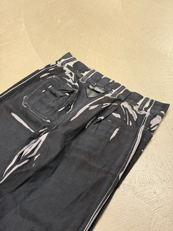 2010s Prada trompe l'oeil print cotton pants