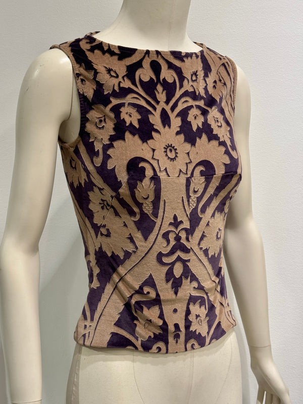 F/W 1998 Dolce Gabbana velvet paisley top