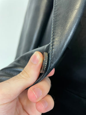 Gucci by Tom Ford leather blazer coat