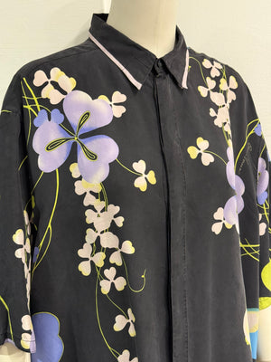 1990s Gianni Versace silk floral shirt
