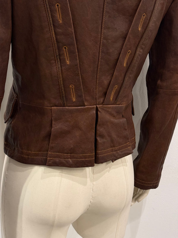 A/W2006 Dolce & Gabbana napoleon leather jacket