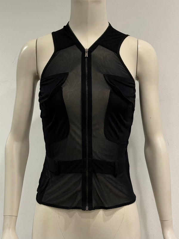 S/S2002 Yves Saint Laurent by Tom Ford mesh zip top