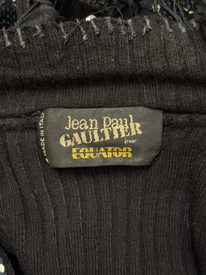 S/S1995 Jean Paul Gaultier cropped sequin fringe top
