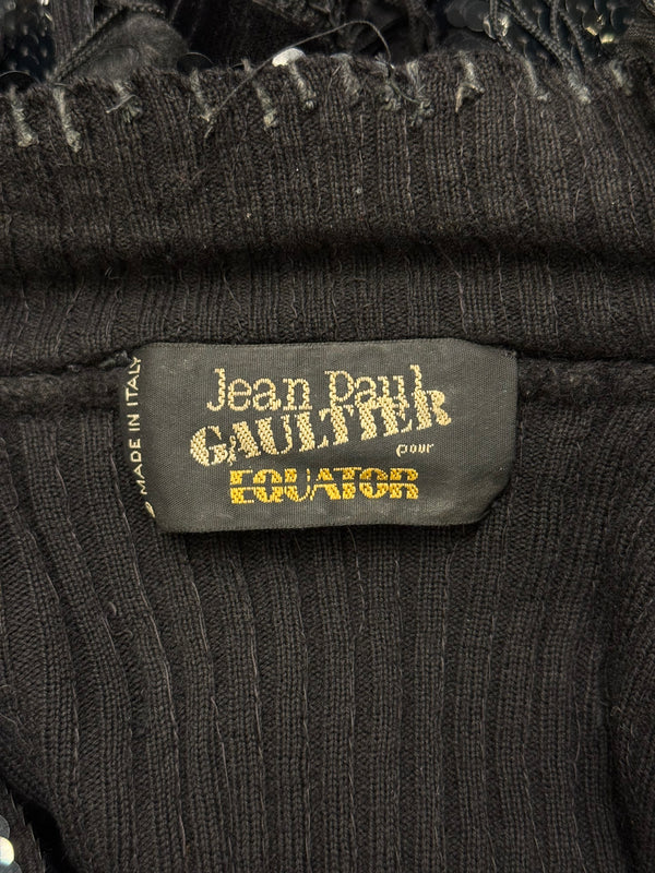 S/S1995 Jean Paul Gaultier cropped sequin fringe top