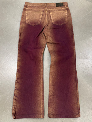 2000s Cavalli tie dye acid wash flare pants