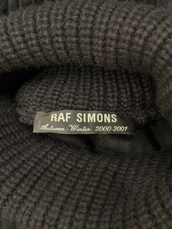 F/W2000-2001 Raf Simons ribbed knit turtleneck sweater