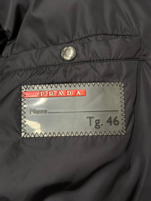 2000s Prada puffer moto jacket