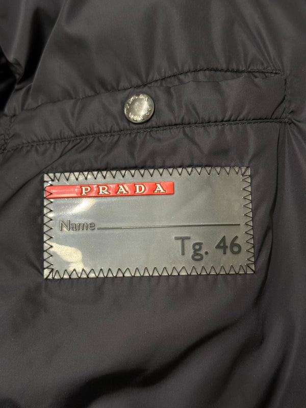 2000s Prada puffer moto jacket