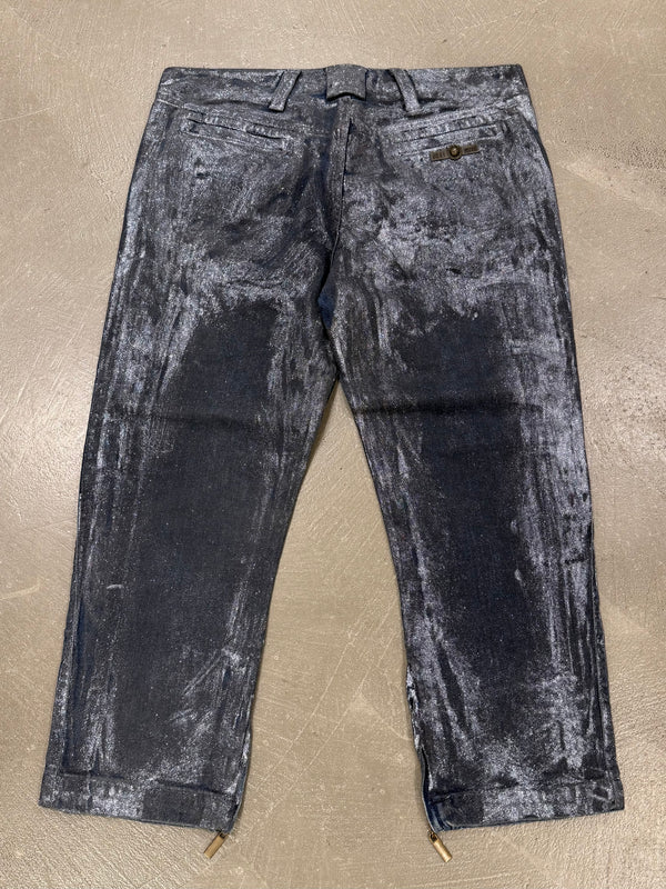 2000s Cavalli waxed shorts