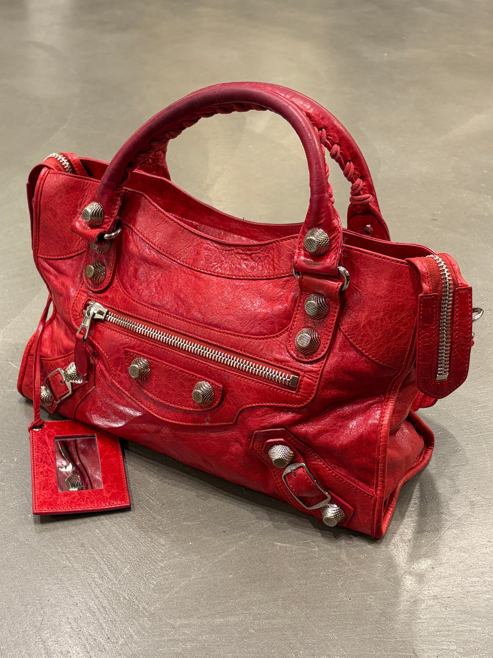 2000s Balenciaga Large City leather bag