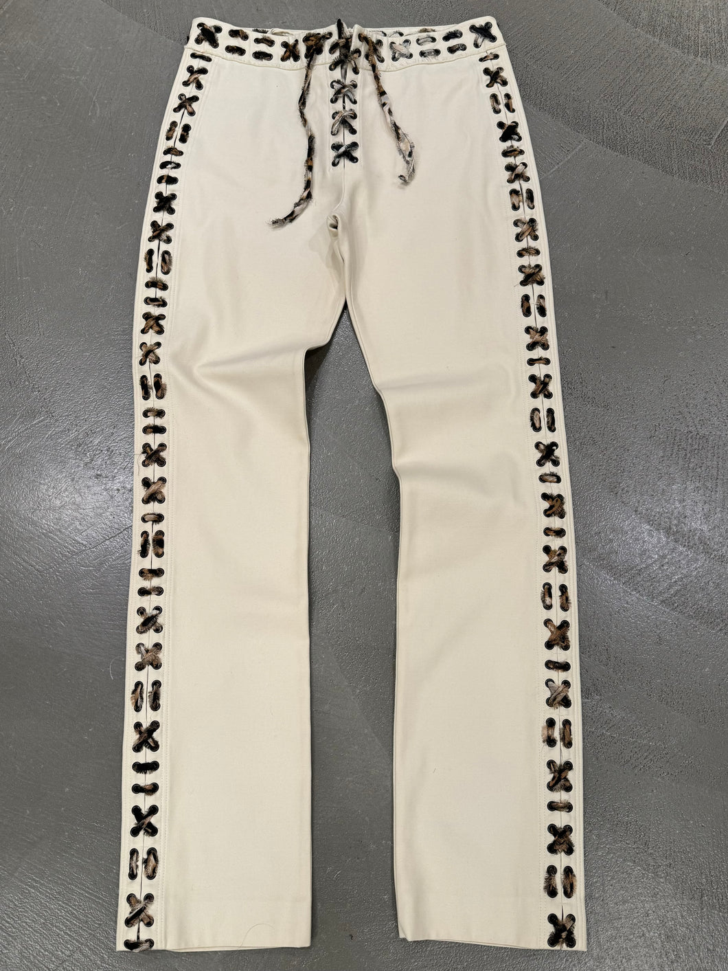 A/W2002 Yves Saint Laurent by Tom Ford Mombasa lace-up trousers