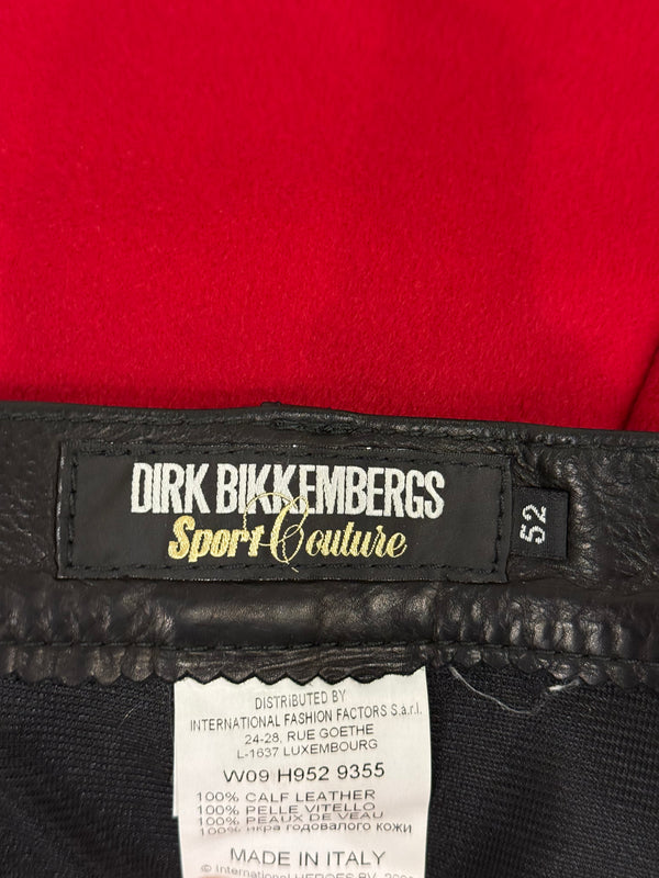 1990s Dirk Bikkembergs full zipper leather pants
