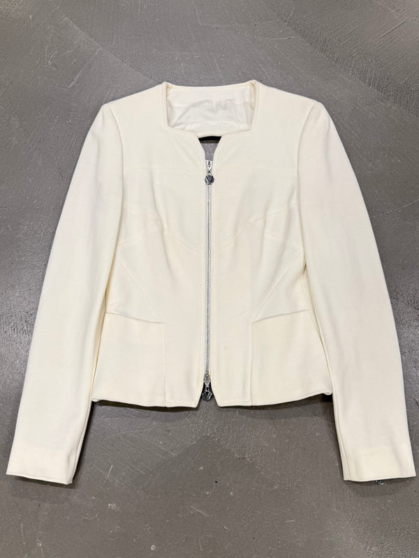 2000s Gianni Versace back zip structured paneled jacket