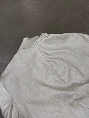 S/S2022 Rick Owens “Fogachine” silver stretchy leather jacket