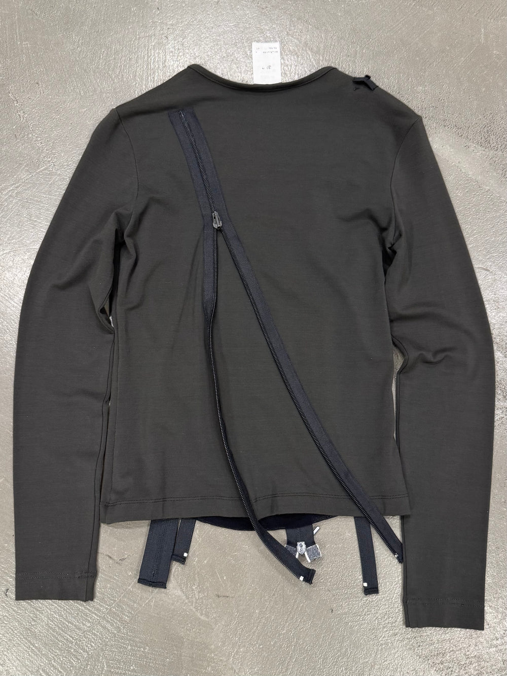 A/W2003 Plein Sud multi zipper asymmetrical bondage top