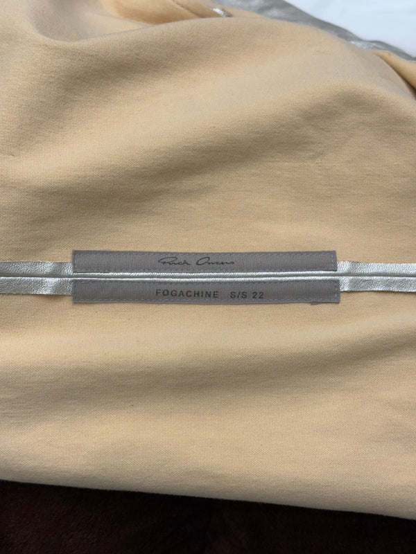 S/S2022 Rick Owens “Fogachine” silver stretchy leather jacket