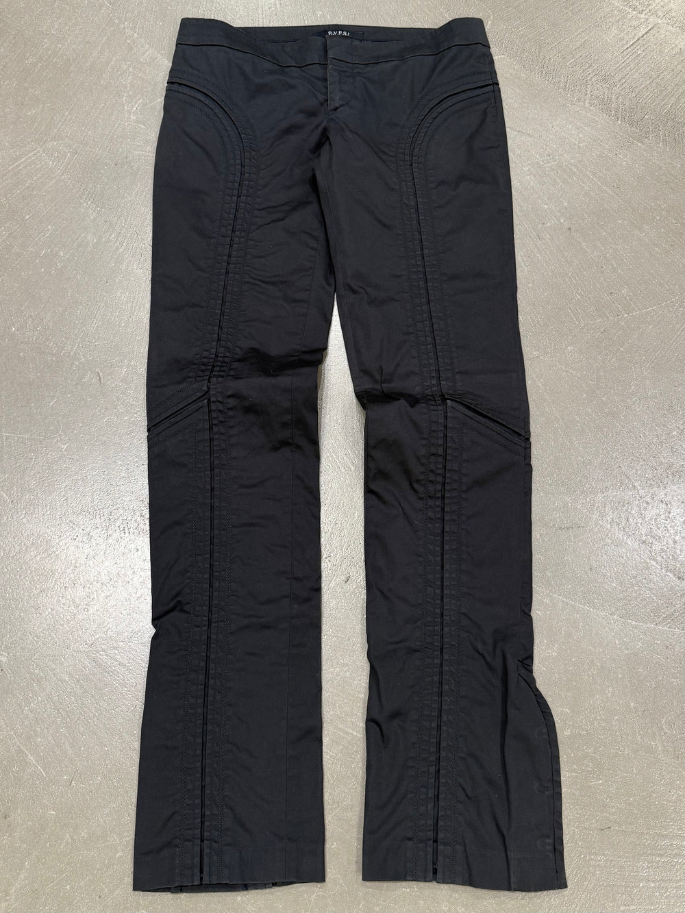 2004 Gucci by Tom Ford panel stitched flared pants