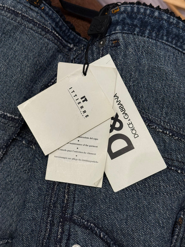 1990s Dolce & Gabbana denim corset top new with tags