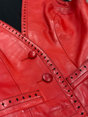 2000s Plein Sud red leather vest