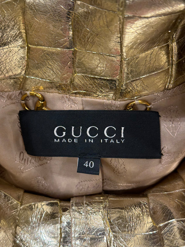 S/S2010 Gucci by Frida Giannini runway real alligator biker jacket