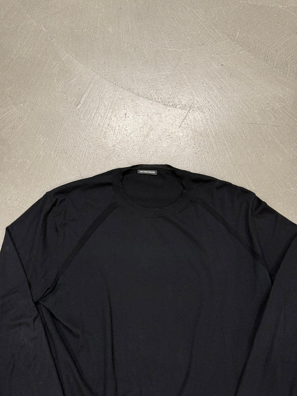 2000s Ann Demeulemeester ribbon back raglan sweatshirt