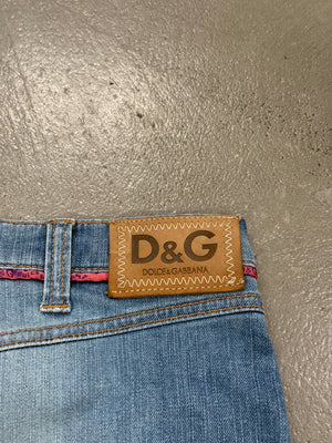 S/S 2005 Dolce & Gabbana mini denim skirt