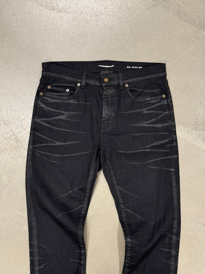 2020s Saint Laurent faded clawmark denim