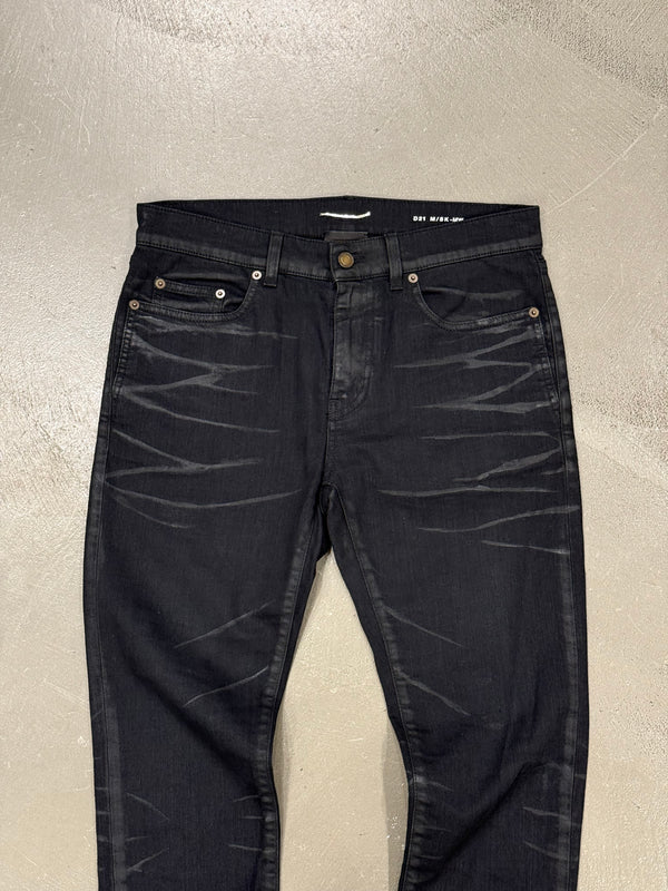 2020s Saint Laurent faded clawmark denim