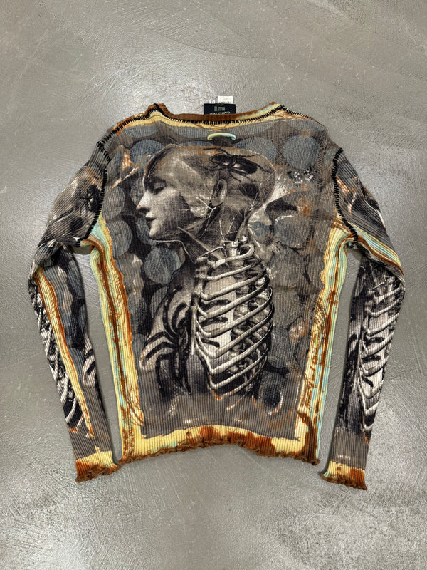 A/W 2003 Jean Paul Gaultier spider skeleton wool top