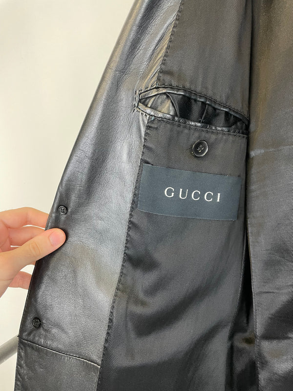 Gucci by Tom Ford leather blazer coat