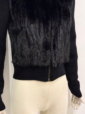 2000s Prada mink fur cardigan