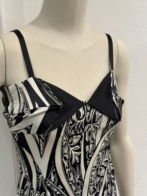 2000s Cavalli abstract floral print dress