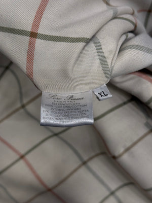 Loro Piana brown suede jacket with contrast collar