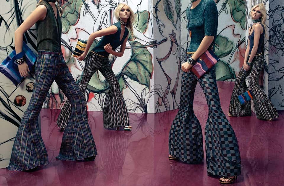 S/S2008 Prada “fairy collection” printed flared pants