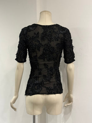 1990s Yves Saint Laurent floral paper top