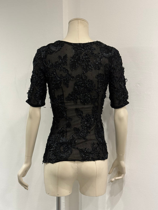 1990s Yves Saint Laurent floral paper top