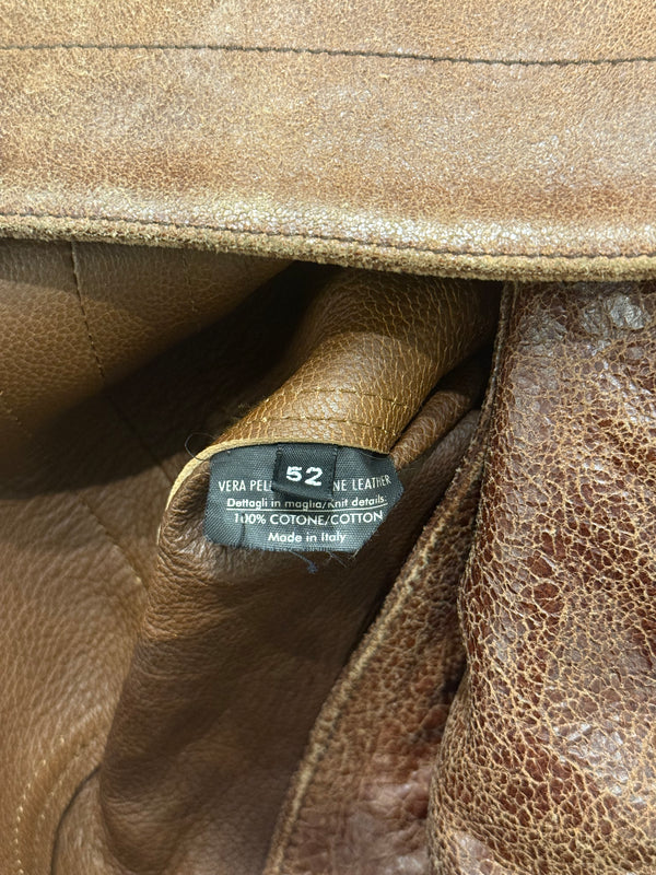 S/S2003 Gucci by Tom Ford distressed runway leather jacket
