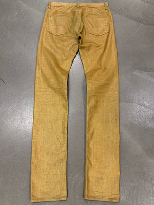 S/S2009 Dior gold coated radioactive jeans