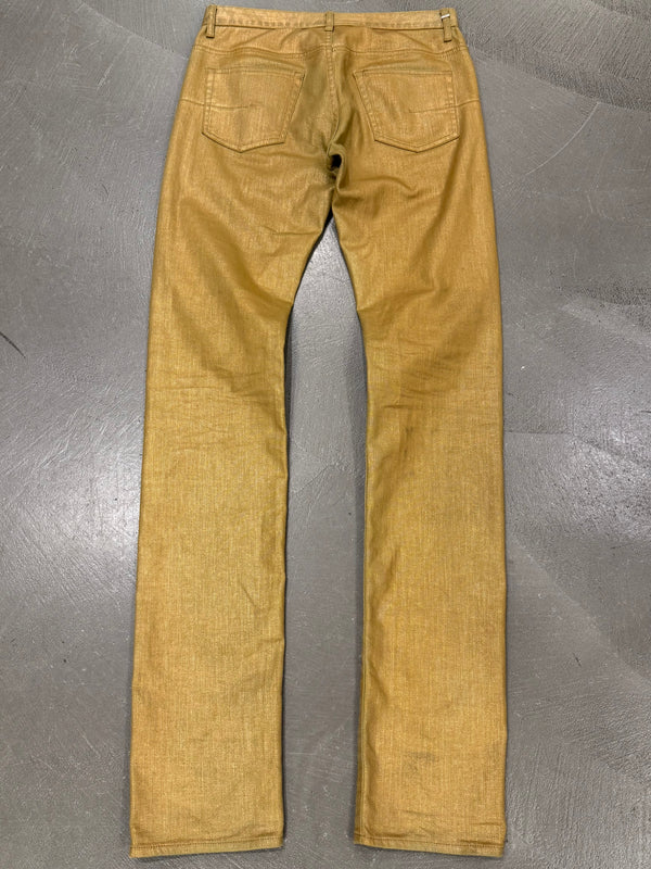 S/S2009 Dior gold coated radioactive jeans