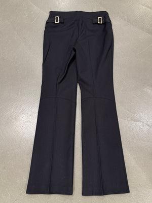 2003 Gucci black low-rise flared trousers