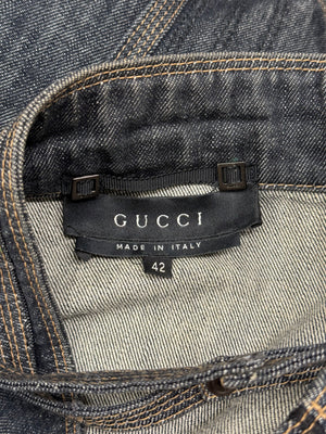 2002 Gucci by Tom Ford military officer denim jacket