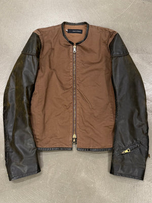 A/W 2003 Dsquared2 hybrid faux leather sleeves jacket