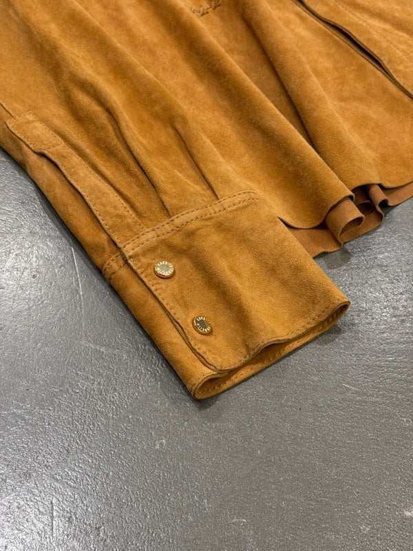 2003 Roberto Cavalli western suede leather shirt