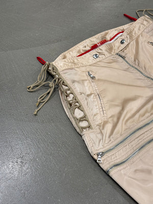 1999 Prada astro biker zipper pants