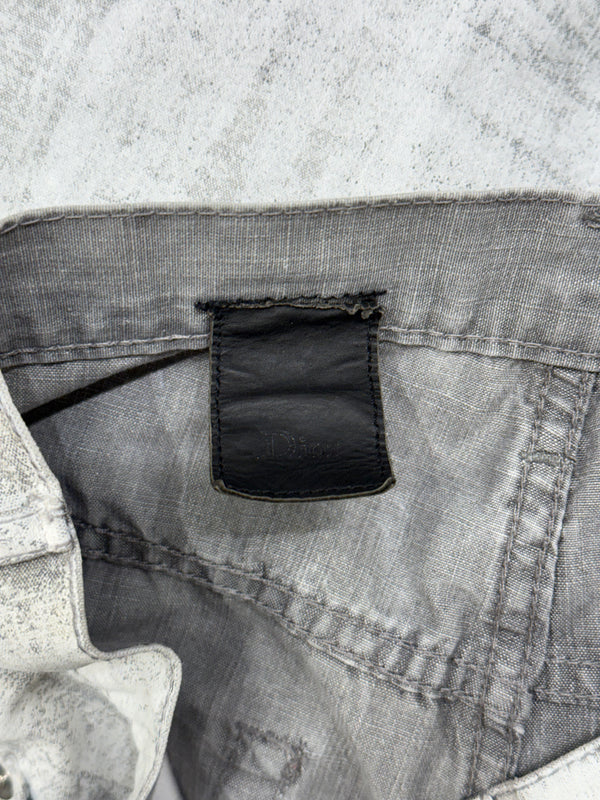 S/S2006 Dior by Hedi Slimane painted denim pants