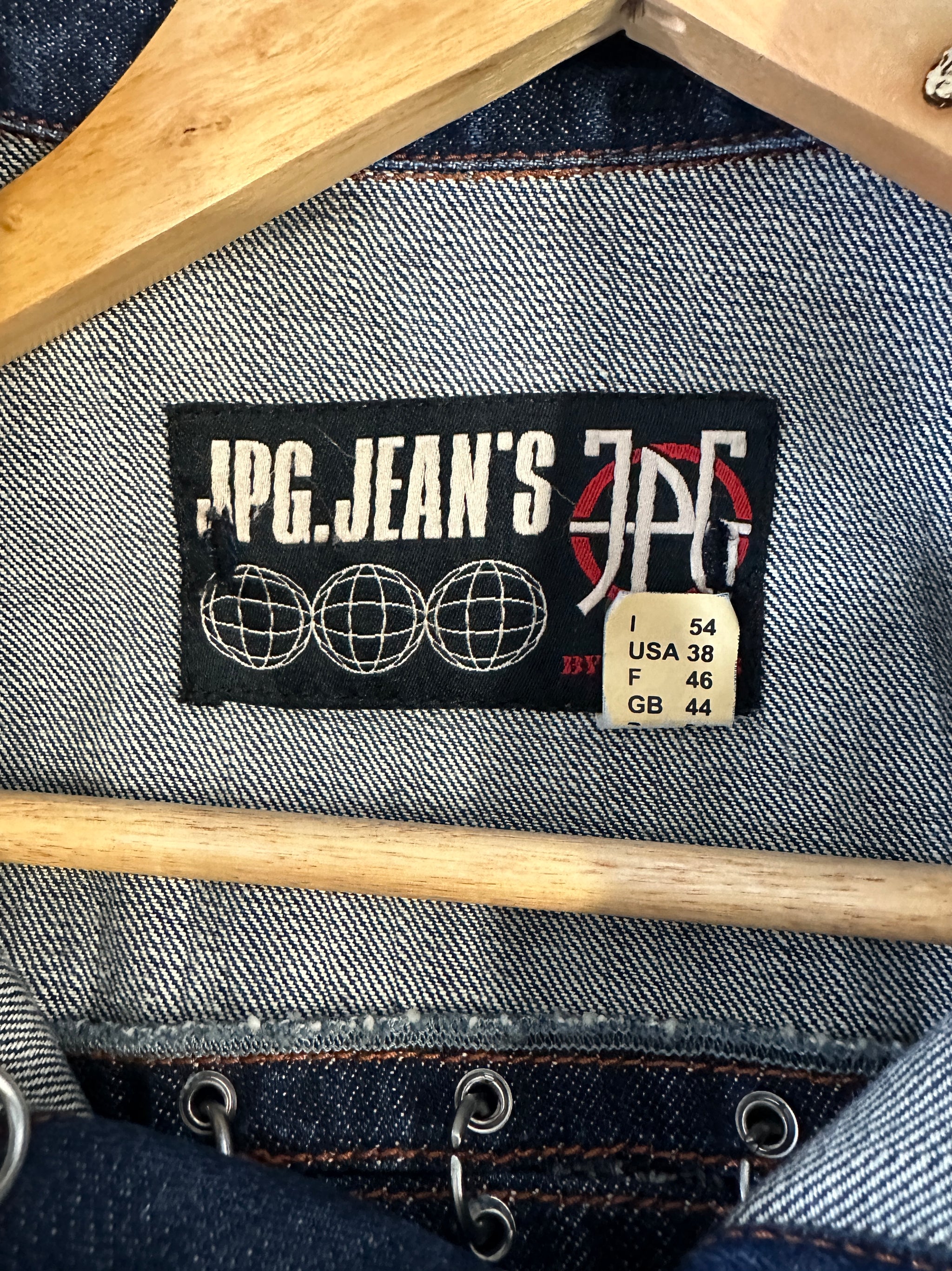 SS2003 Jean Paul Gaultier pierced patchwork denim jacket