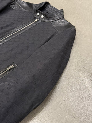 A/W2000 Gucci by Tom Ford monogram canvas leather jacket